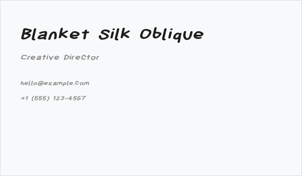 Blanket Silk Oblique Business Card