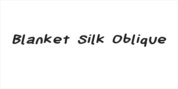 Blanket Silk Oblique Logo