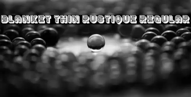 Blanket Thin Rustique Regular Font examples