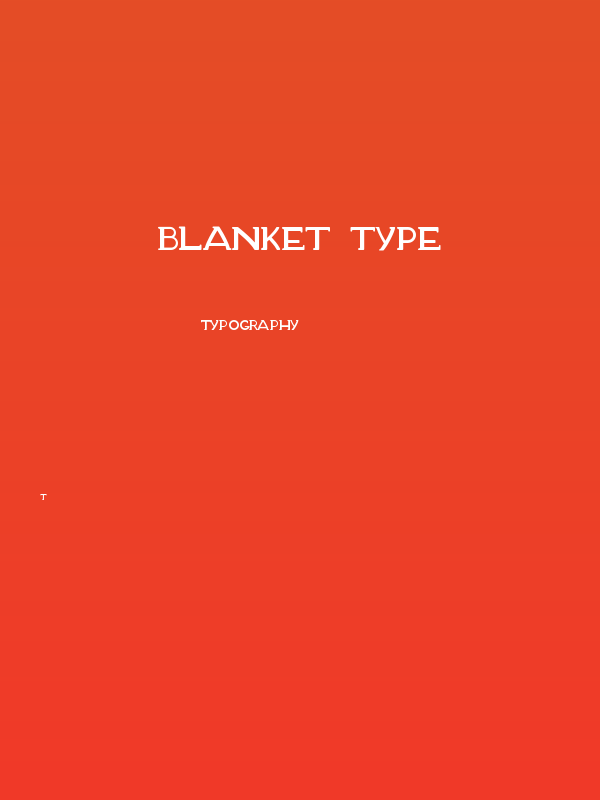 Blanket Type Poster