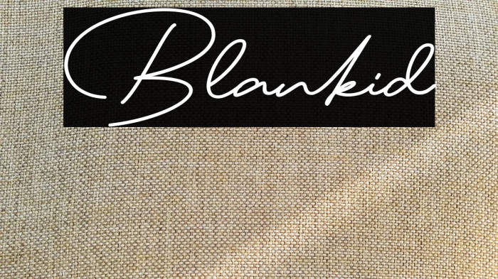 Blankid Font examples