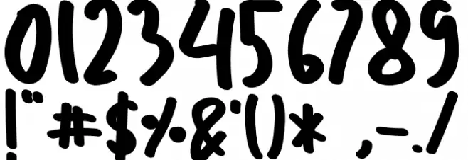 Blankide Font OTHER CHARS