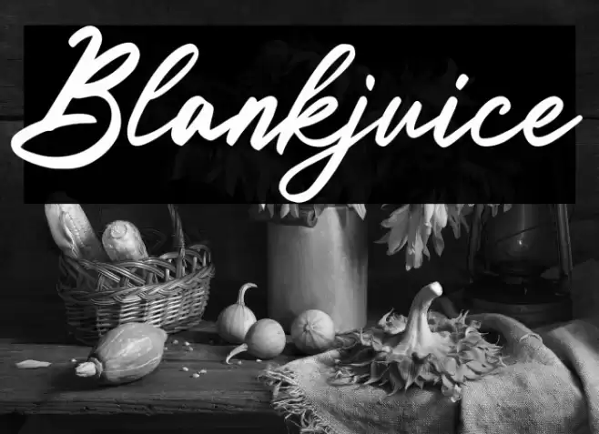 Blankjuice Шрифта examples