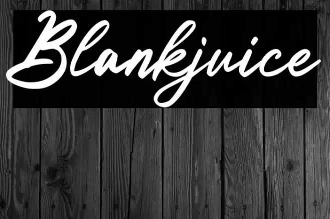 Blankjuice Шрифта examples