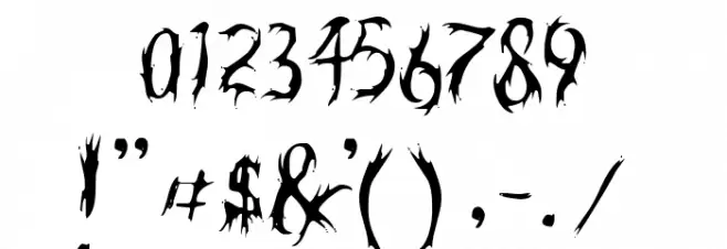 Blanksack Immortal Font OTHER CHARS