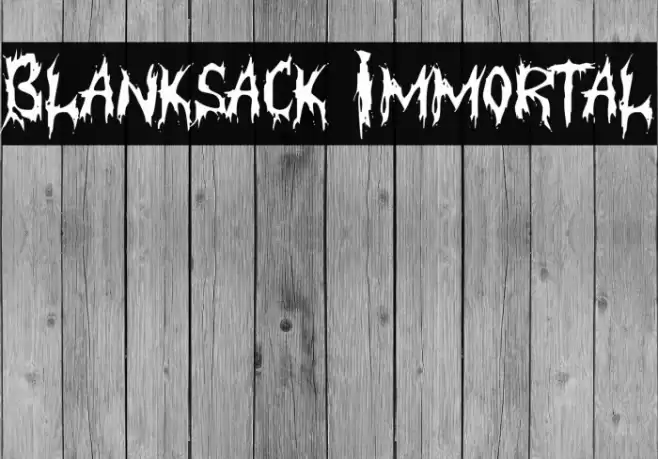 Blanksack Immortal Font examples