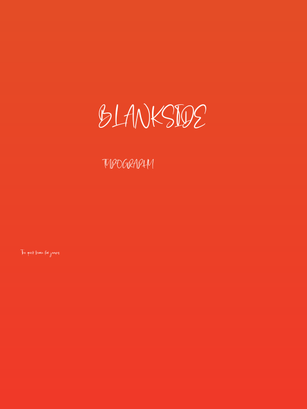 Blankside Poster