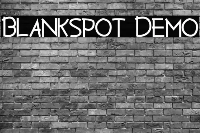 Blankspot Demo Font examples