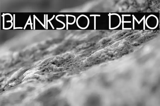 Blankspot Demo Font examples