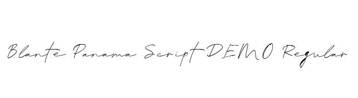 Blante Panama Script DEMO Regular Font