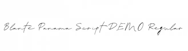Blante Panama Script DEMO Regular  تنزيل الخطوط