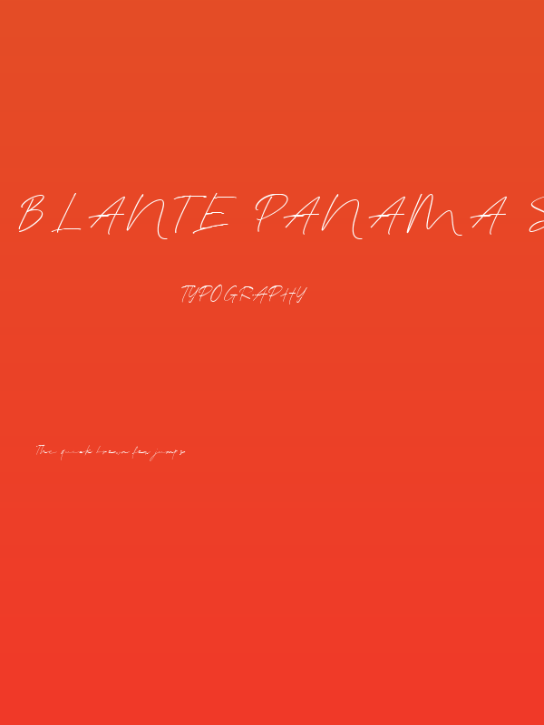Blante Panama Script DEMO Regular Poster
