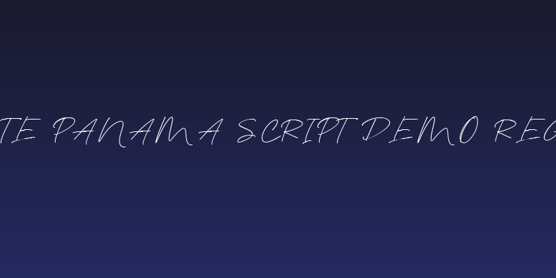 Blante Panama Script DEMO Regular Social Header