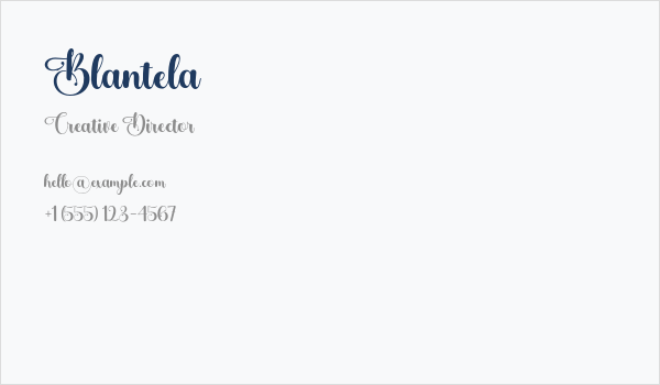 Blantela Business Card