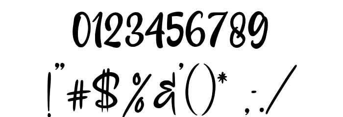 Blantick Script Font OTHER CHARS