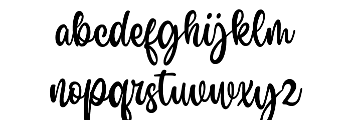 Blantick Script Font LOWERCASE