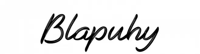 Blapuhy  Frei Schriftart Herunterladen