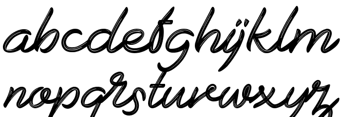 Blapuhy Font LOWERCASE