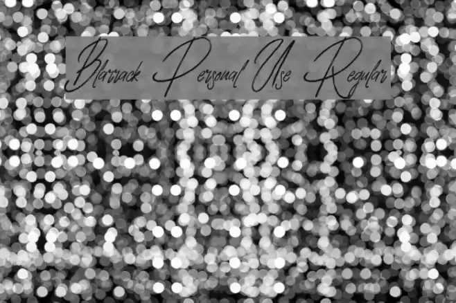 Blarrack Personal Use Regular Font examples