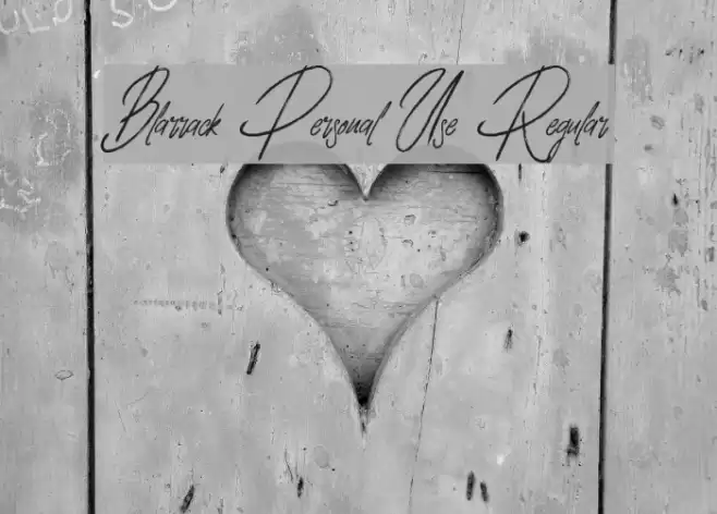 Blarrack Personal Use Regular Font examples