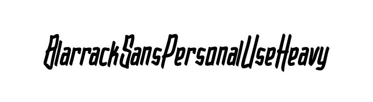 Blarrack Sans Personal Use Heavy फ़ॉन्ट
