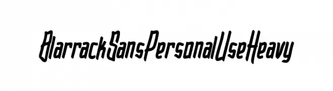 Blarrack Sans Personal Use Heavy  Fuentes Gratis Descargar