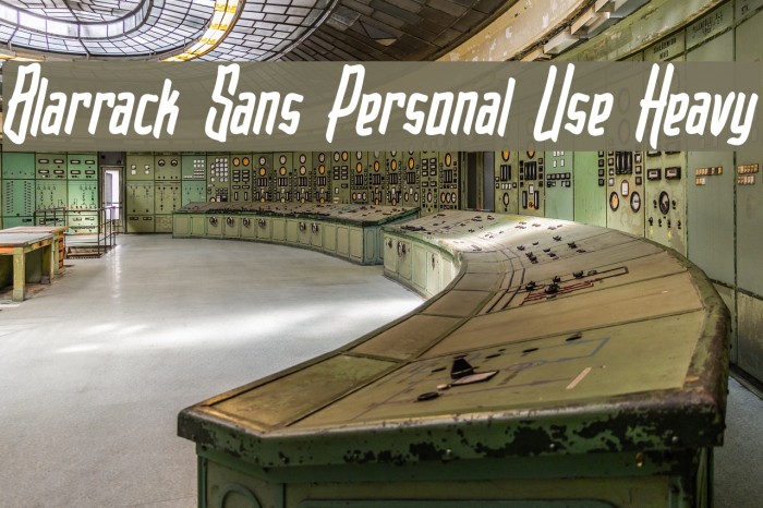 Blarrack Sans Personal Use Heavy फ़ॉन्ट examples
