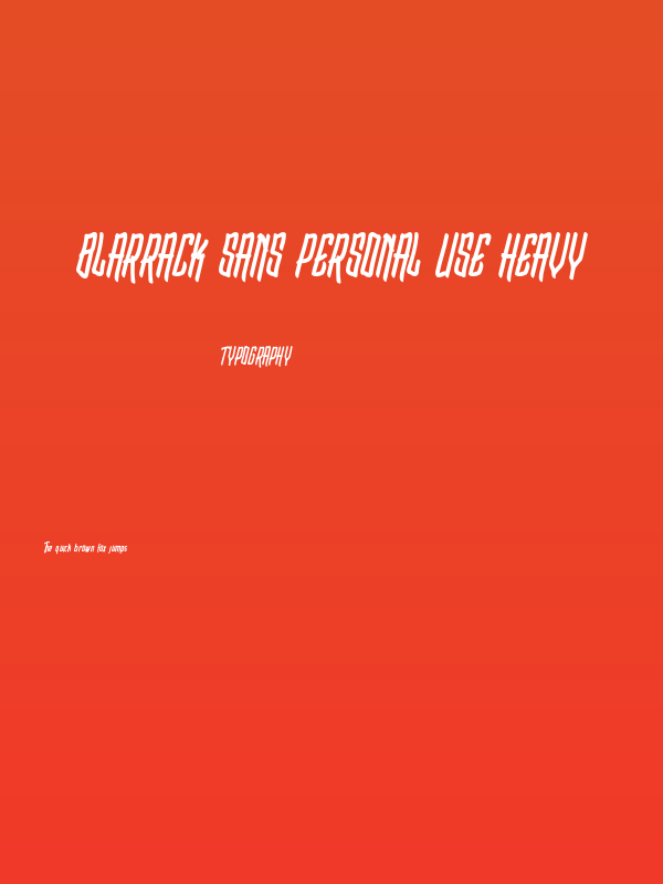 Blarrack Sans Personal Use Heavy Poster