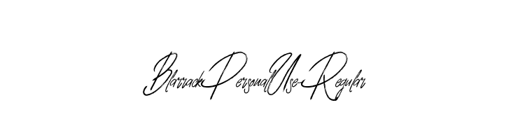 BlarrackPersonalUse-Regular  Frei Schriftart Herunterladen