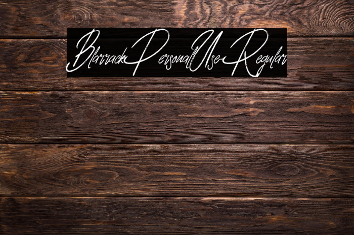 BlarrackPersonalUse-Regular Example 1