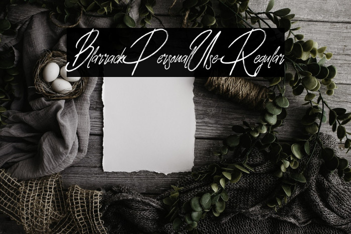 BlarrackPersonalUse-Regular Example 2