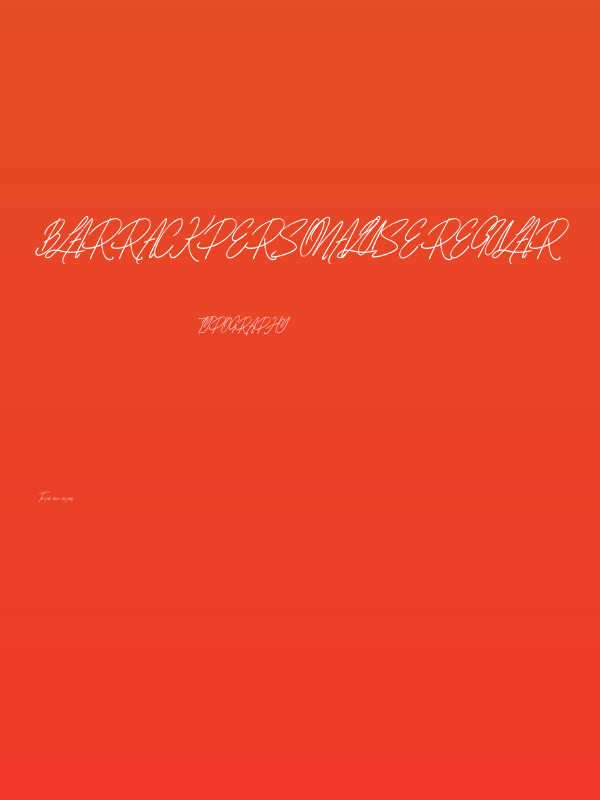 BlarrackPersonalUse-Regular Poster