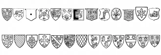 Blasons Free Fonte MAIÚSCULAS