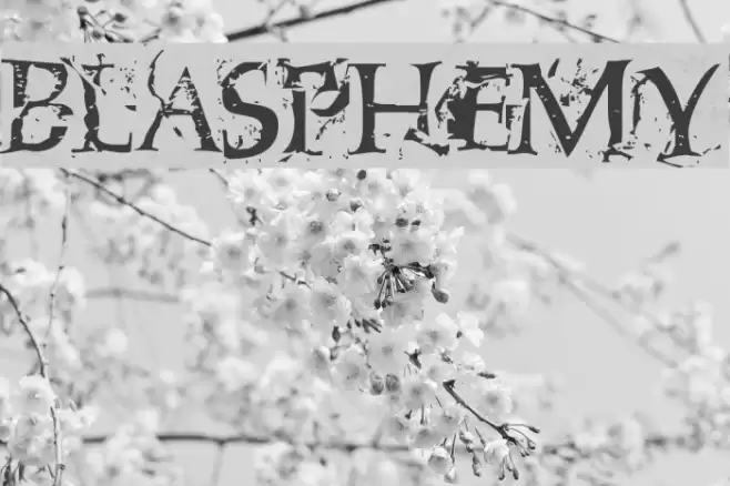 Blasphemy フォント examples
