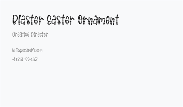 Blaster Easter Ornament Business Card