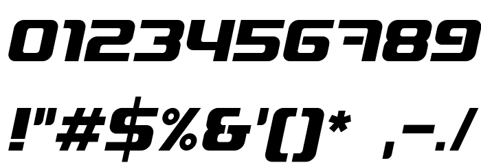Blaster Eternal Italic Font OTHER CHARS