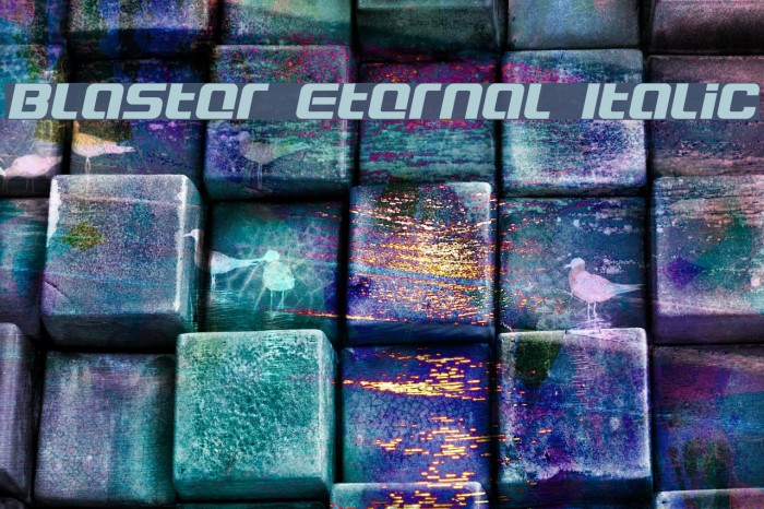 Blaster Eternal Italic Font examples