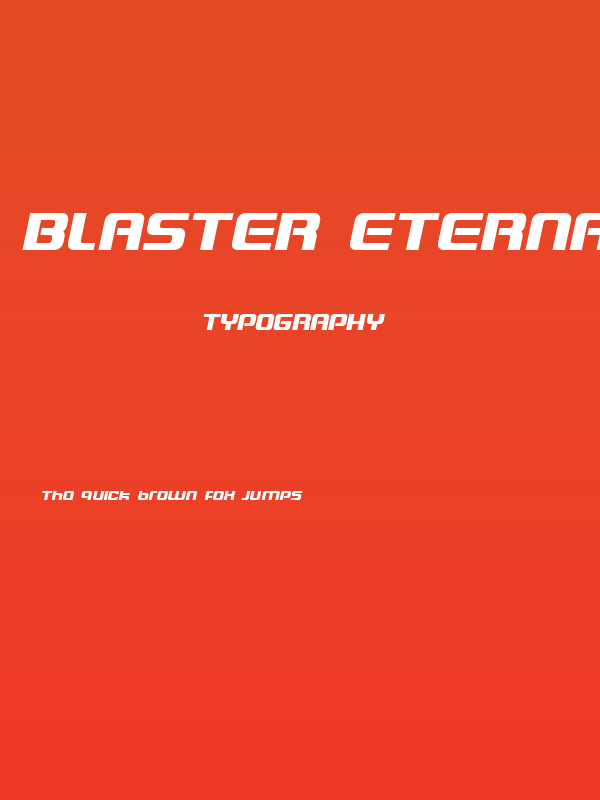 Blaster Eternal Italic Poster