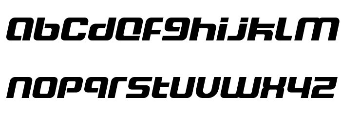 Blaster Eternal Italic Font LOWERCASE