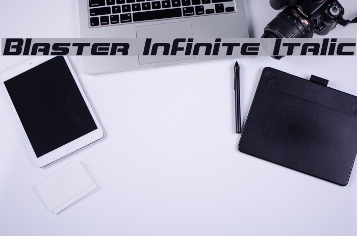 Blaster Infinite Italic Font examples