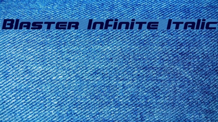 Blaster Infinite Italic Font examples
