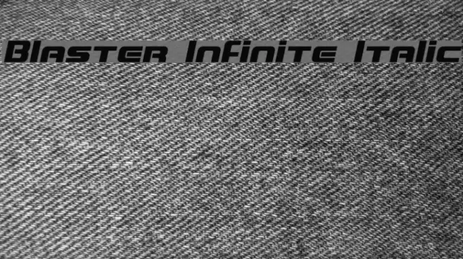 Blaster Infinite Italic Font examples