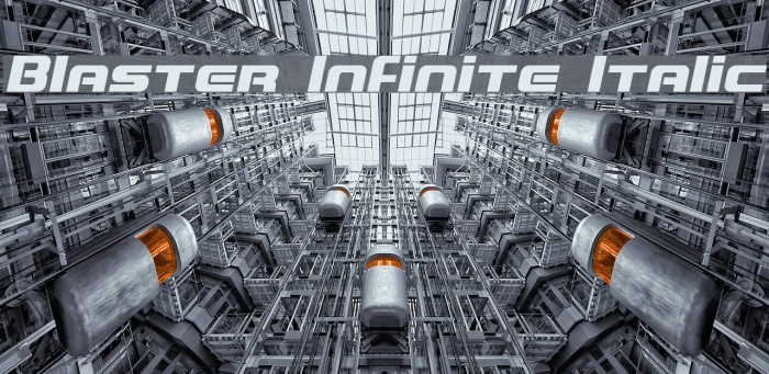 Blaster Infinite Italic Font examples