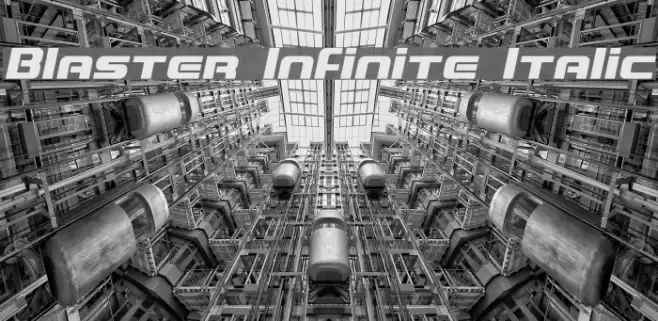 Blaster Infinite Italic Font examples