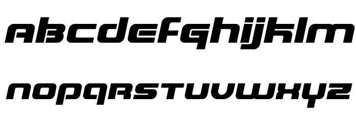 Blaster Infinite Italic Font LOWERCASE