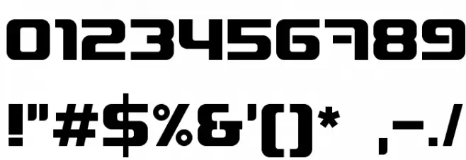 Blaster Infinite Font OTHER CHARS