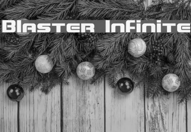 Blaster Infinite Font examples