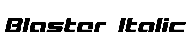 Blaster Italic Font