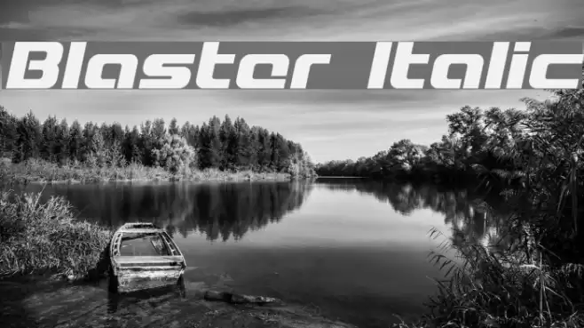 Blaster Italic Polices examples