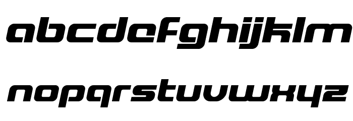 Blaster Italic Font LOWERCASE